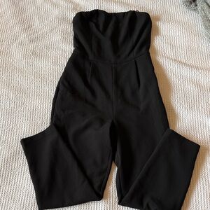 Express Black Strapless Jumpsuit